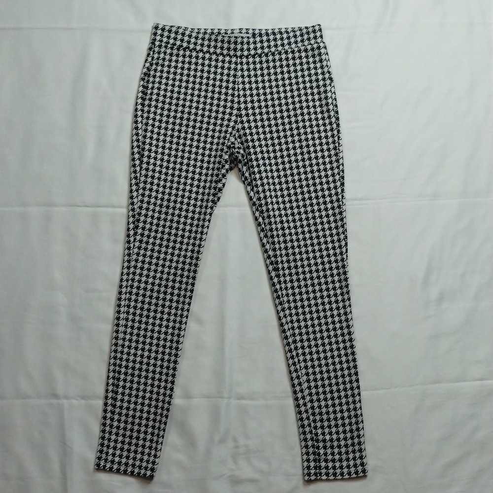 af studio Black & White Houndstooth Stretch Leggings Sz M